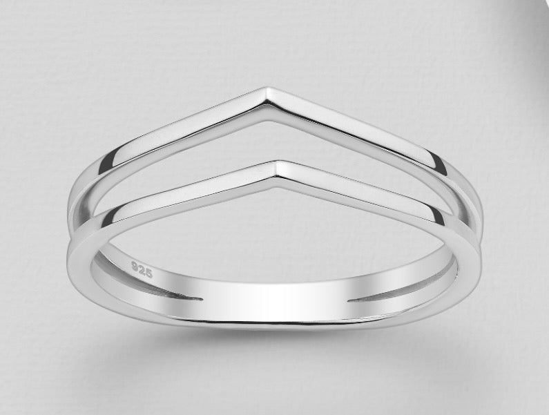 925 Sterling Silver Layered Ring