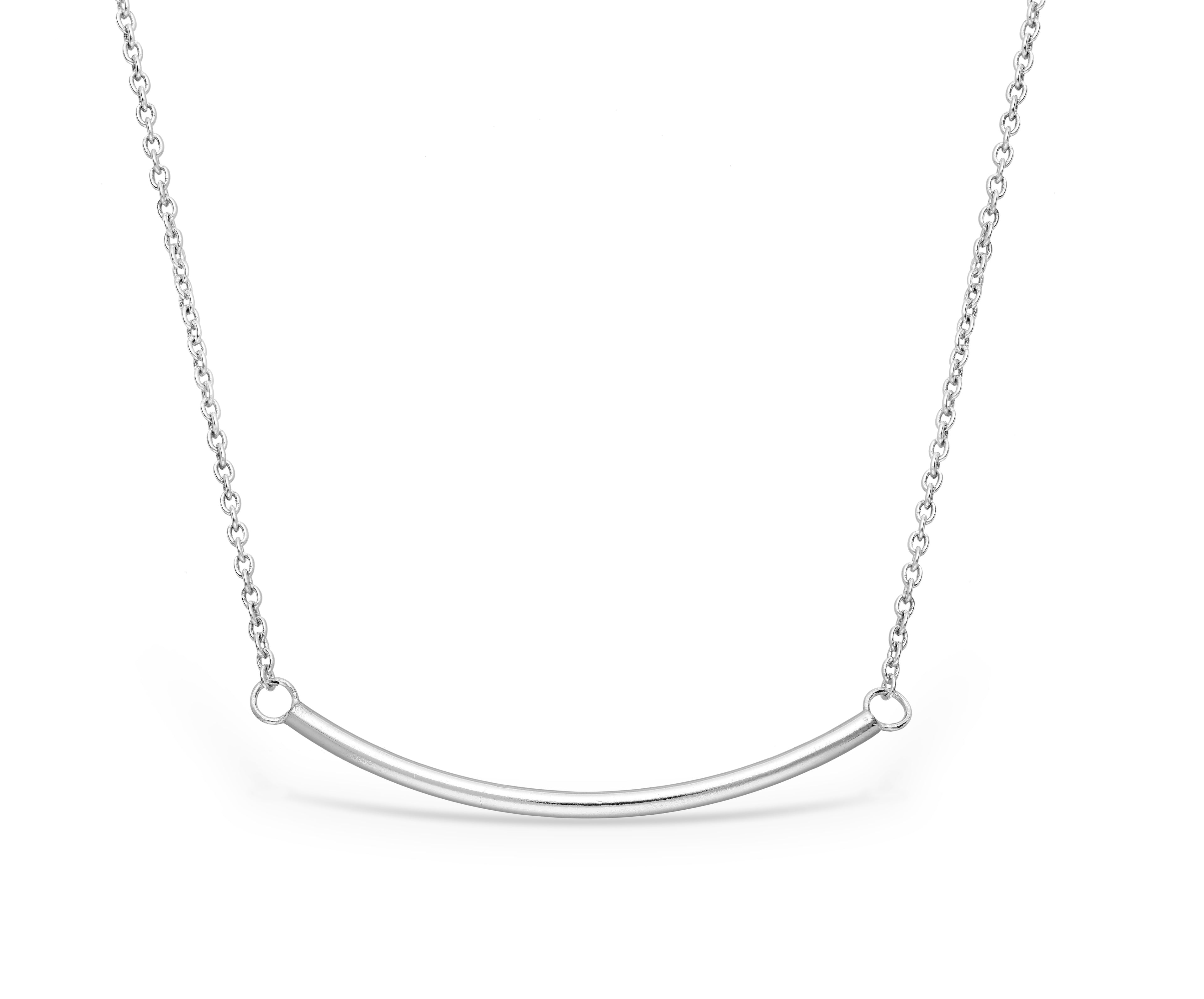 925 Sterling Silver Tube Necklace