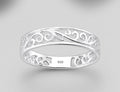 925 Sterling Silver Swirl Ring