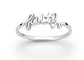 925 Sterling Silver "Faith" Ring