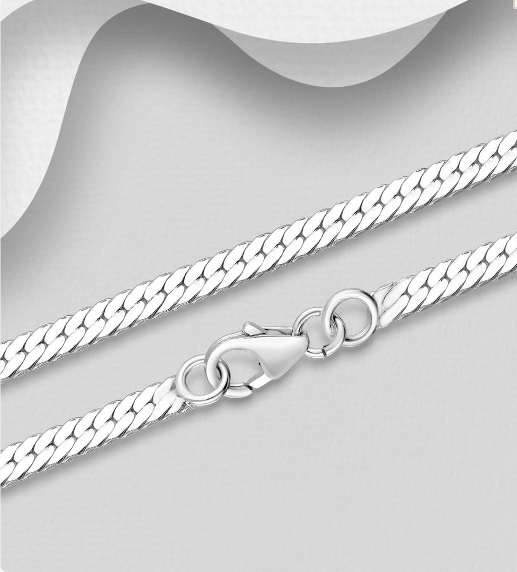 925 Sterling Silver Chain, 3 mm Wide