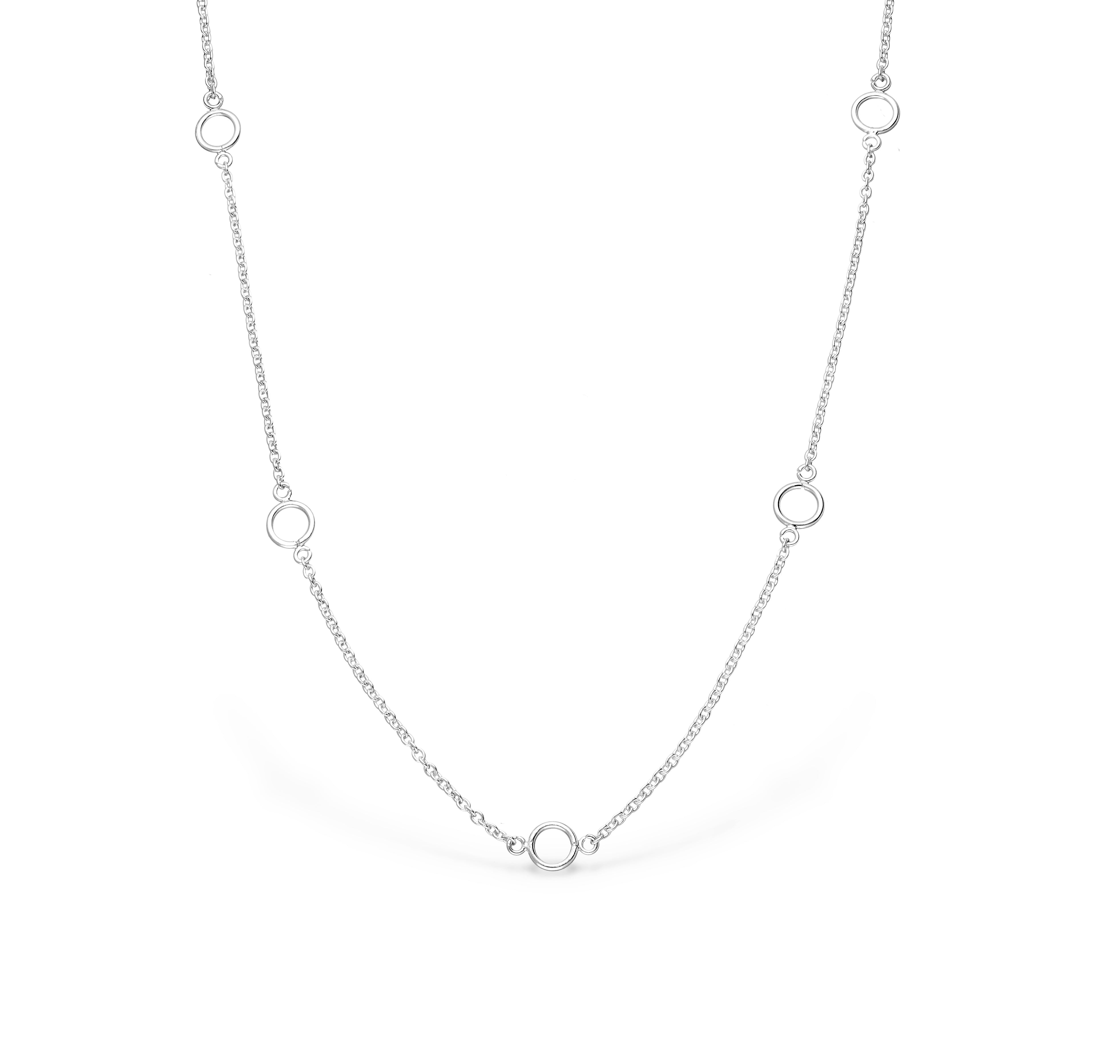 925 Sterling Silver Circle Choker