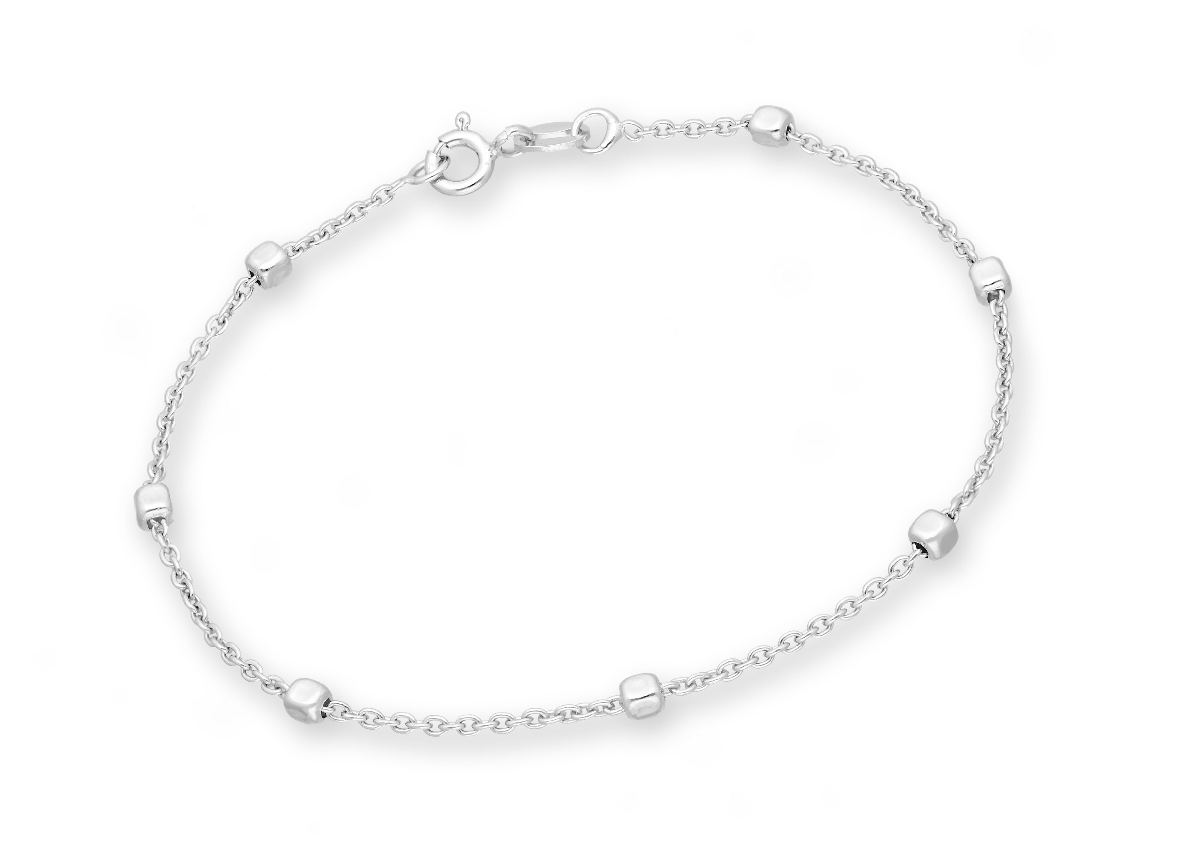 925 Sterling Silver Box Bracelet, 2.5 mm Wide