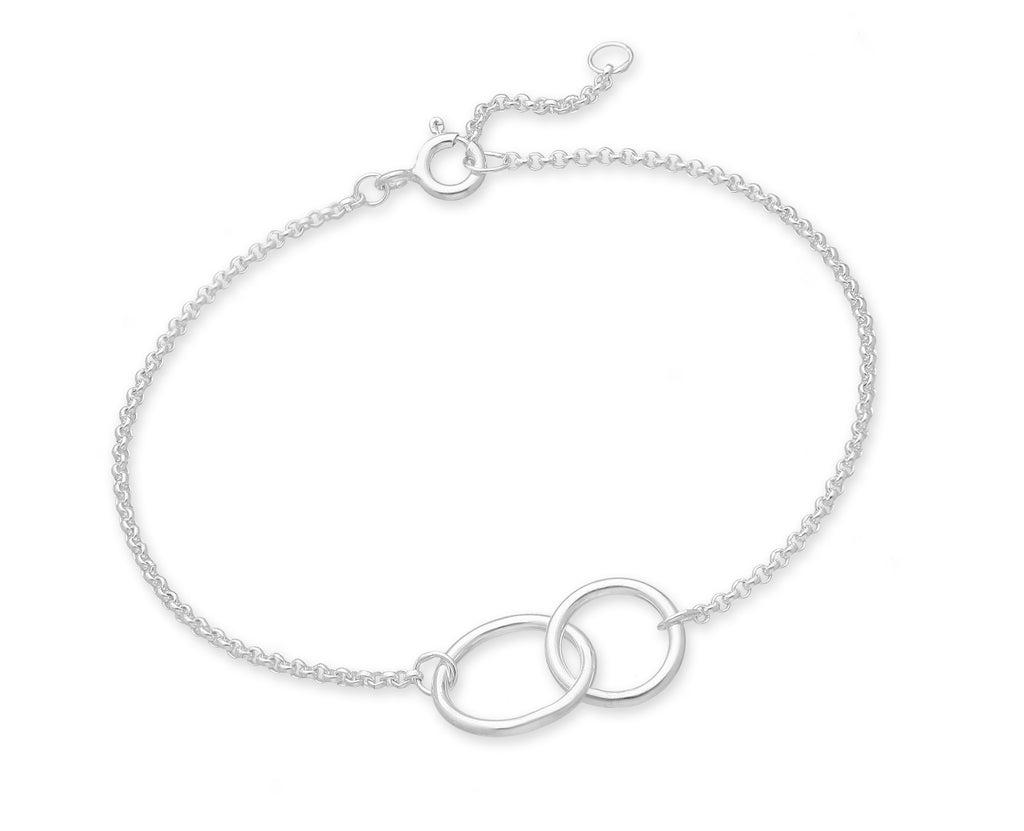 925 Sterling Silver Circle Links Bracelet