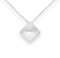 925 Sterling Silver Matte Rhombus Pendant