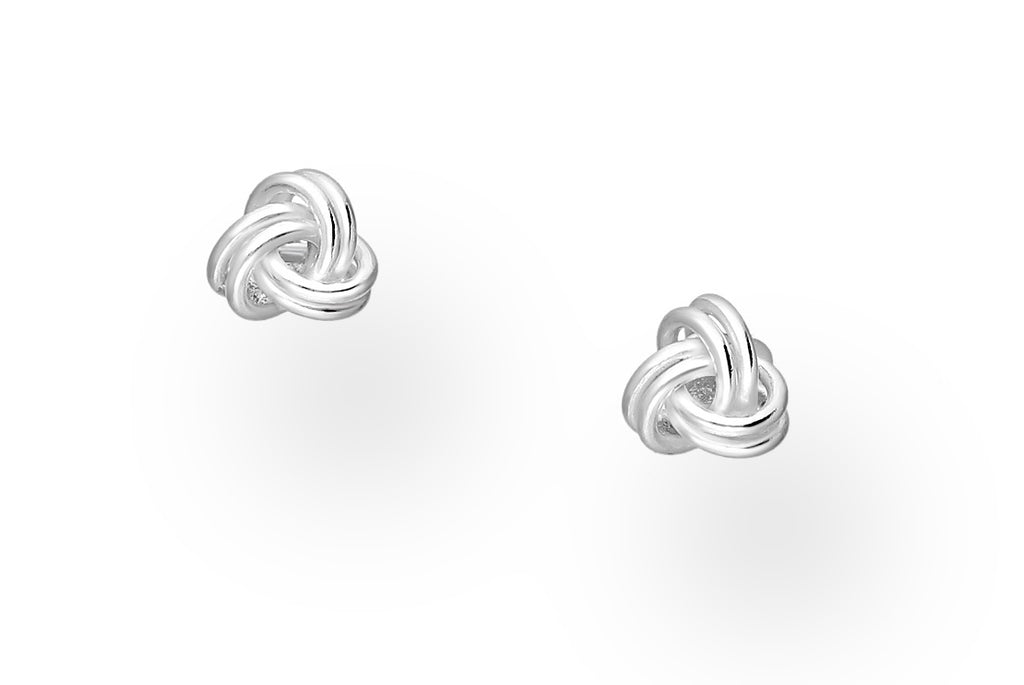 925 Sterling Silver Knot Push-Back Earrings