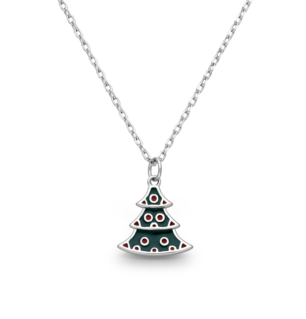 925 Sterling Silver Christmas Tree Necklace