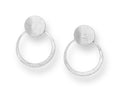 925 Sterling Silver Matte Jacket Earrings