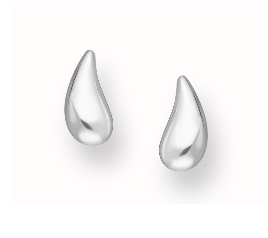 925 Sterling Silver Droplet Push-Back Earrings