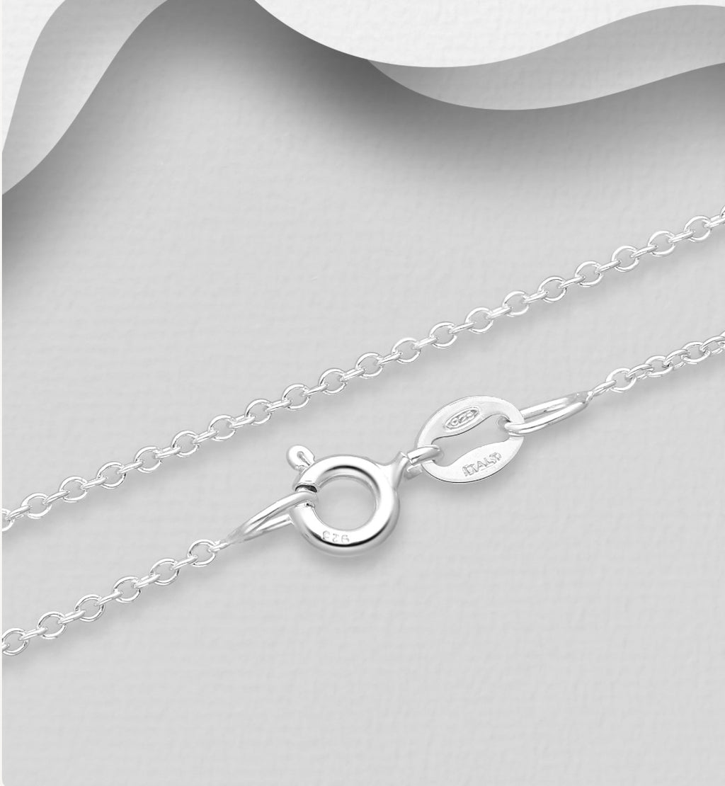 25 Sterling Silver Rollo Chain, 1.25 mm Wide