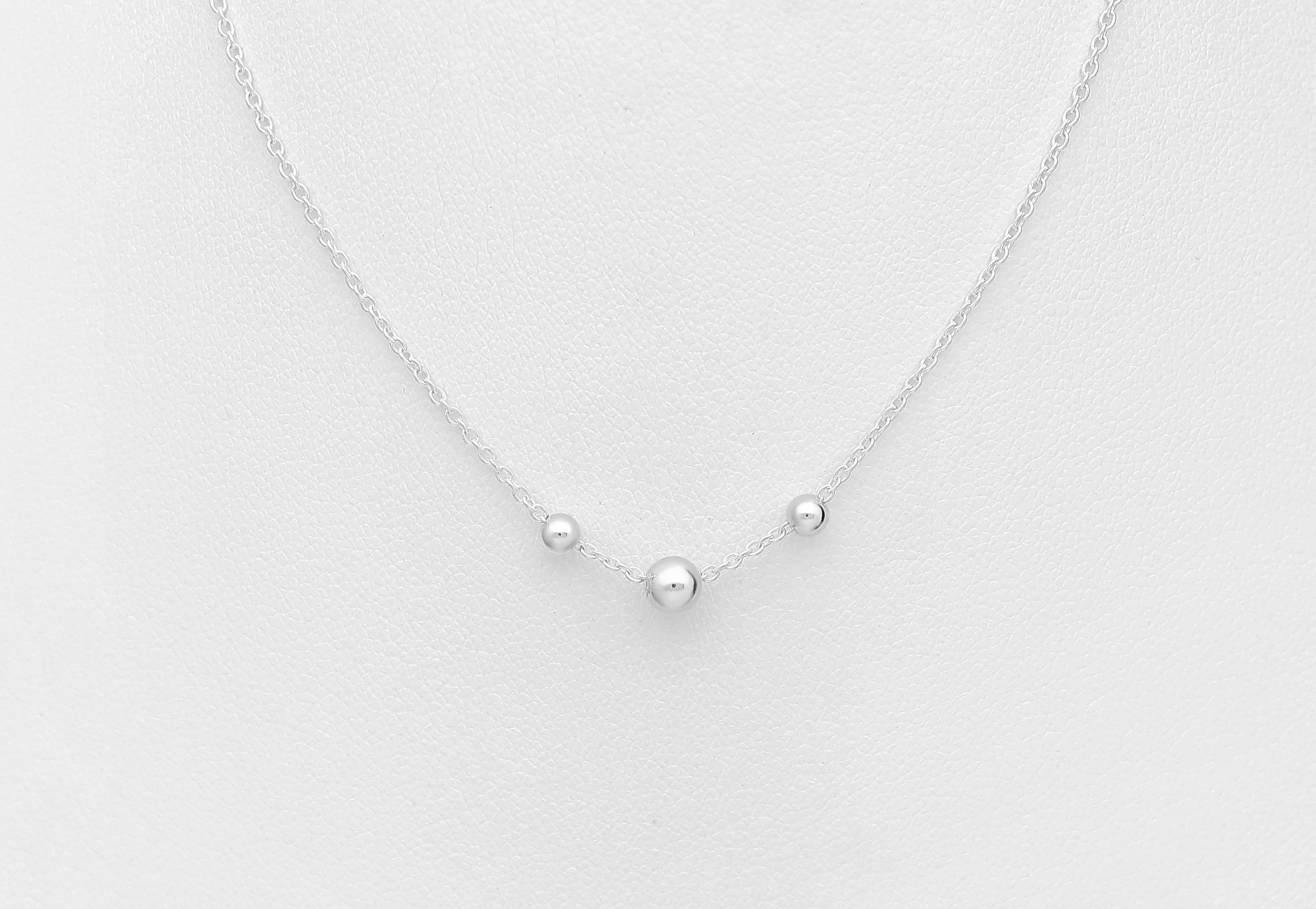 925 Sterling Silver Ball Necklace