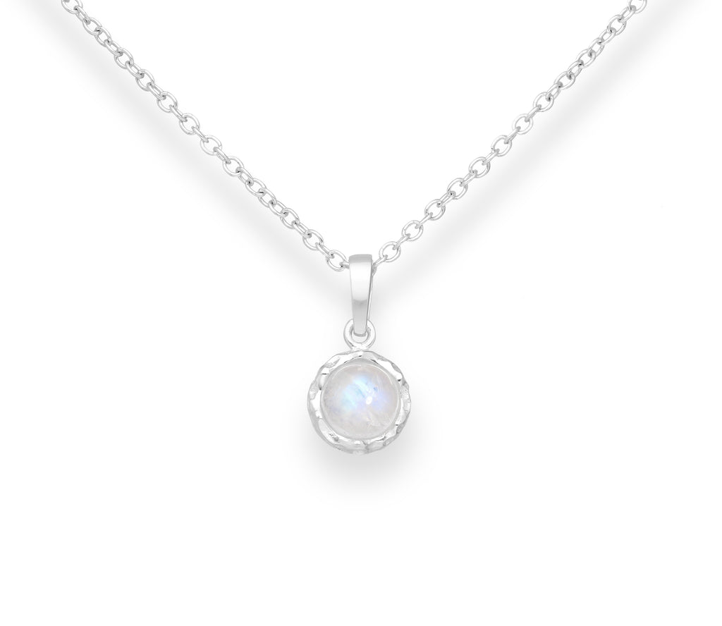 925 Sterling Silver Rainbow Moonstone Pendant