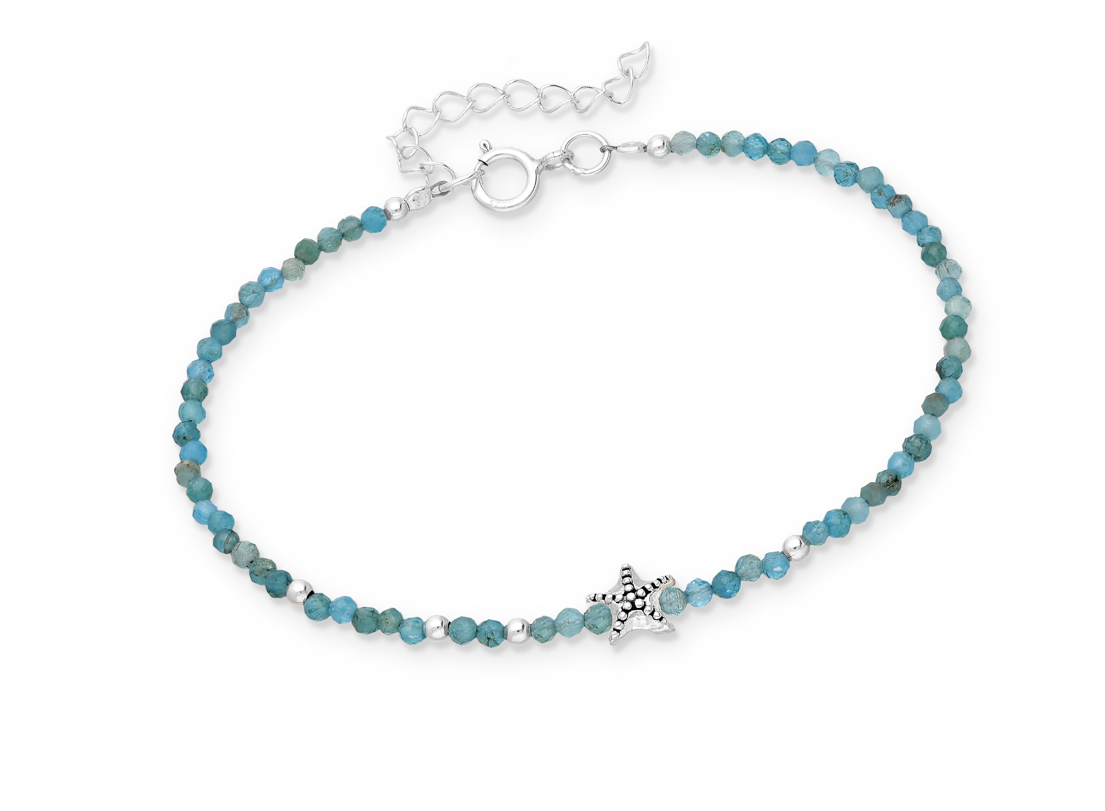 925 Sterling Silver Oxidized Starfish Bracelet