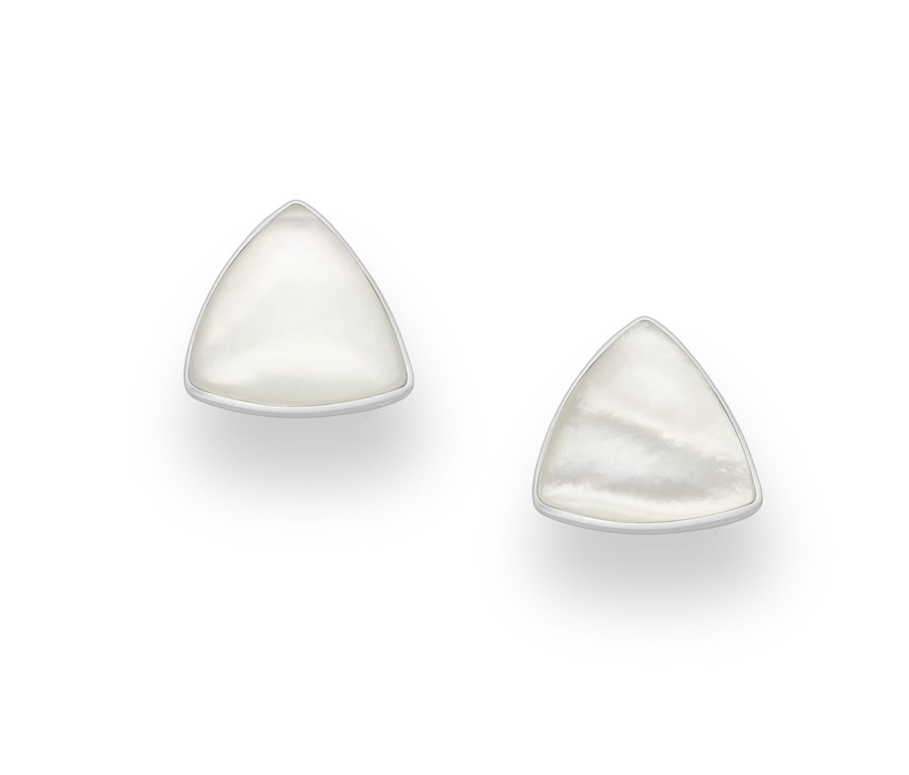 925 Sterling Silver Triangle Push-Back Earrings