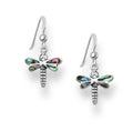 925 Sterling Silver Oxidized Dragonfly Hook Earrings