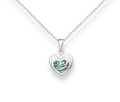 925 Sterling Silver Heart Abalone Pendant