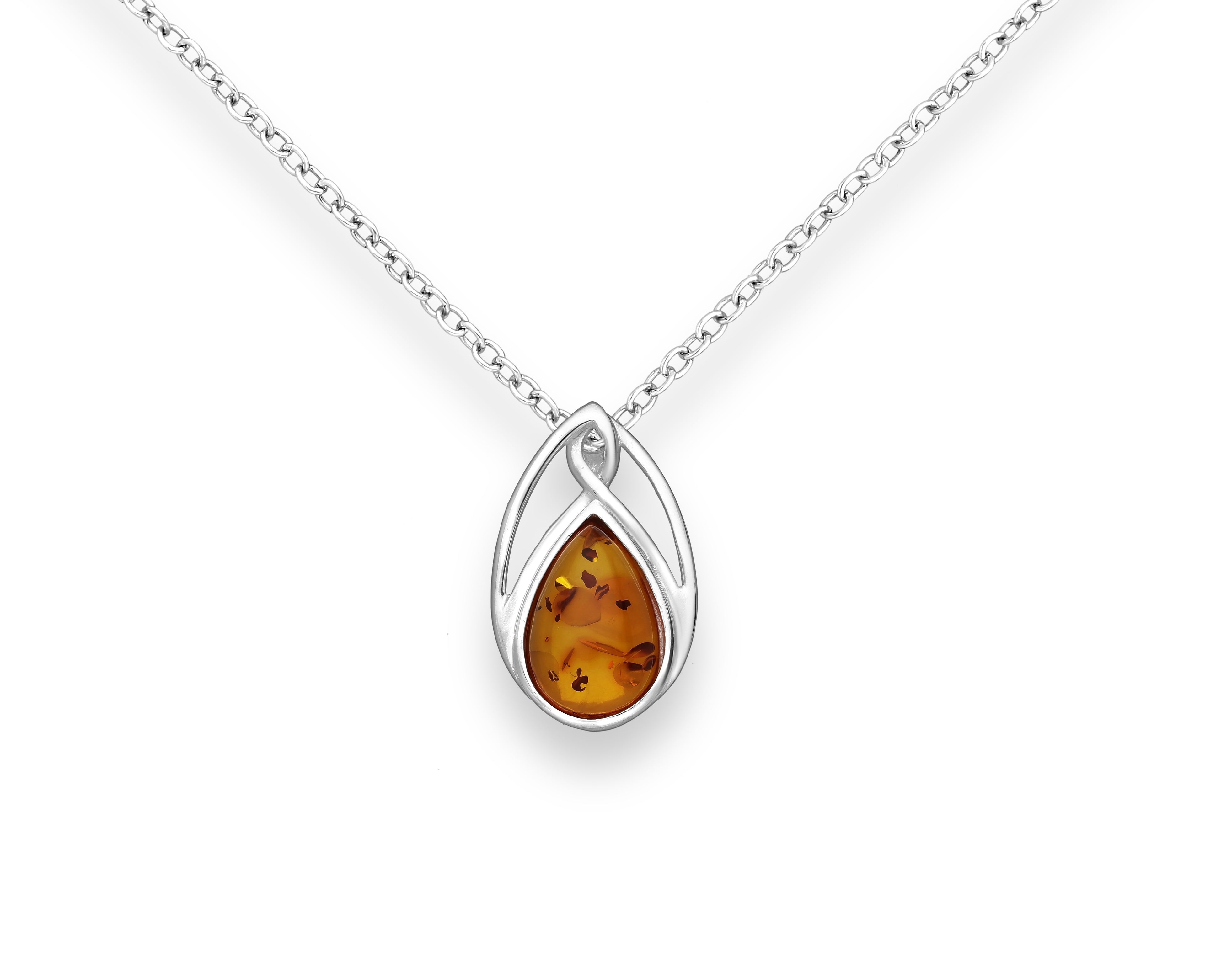 925 Sterling Silver Baltic Amber Pendant