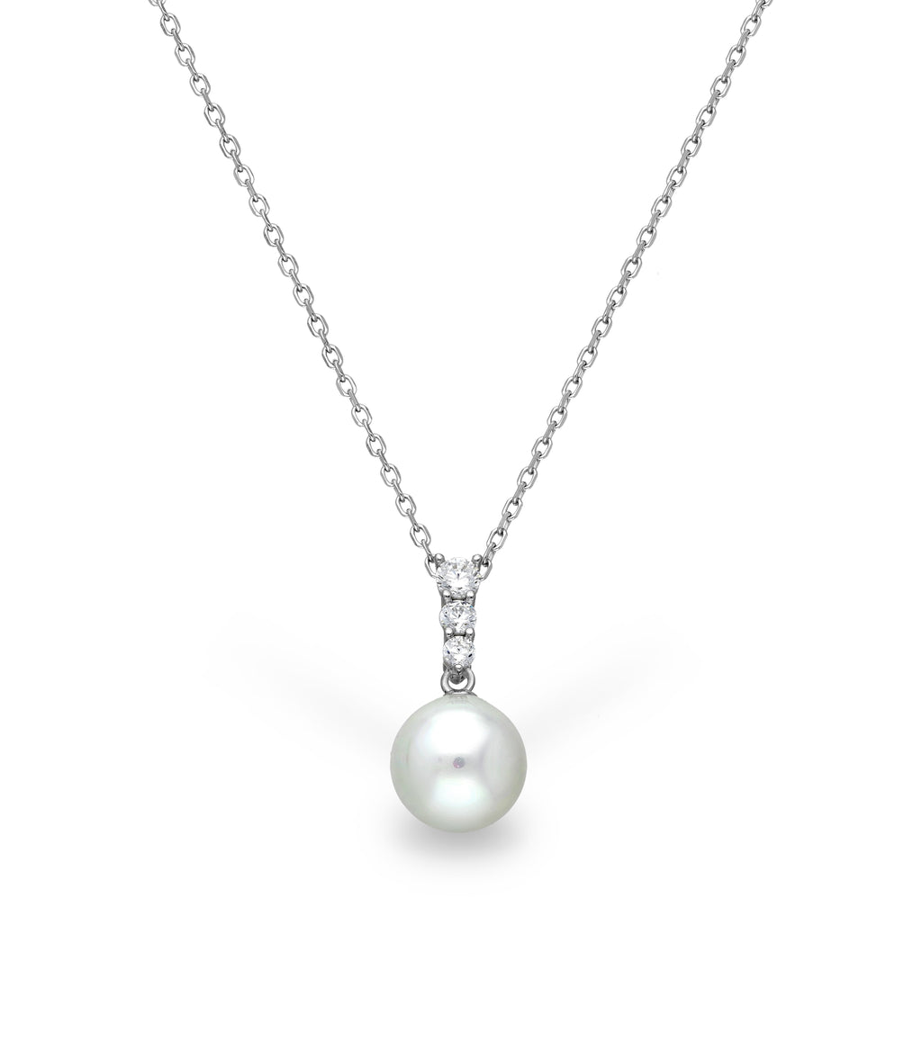 925 Sterling Silver Pearl Necklace