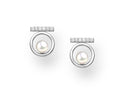 925 Sterling Silver Circle and Bar Push-Back Earrings