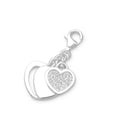 925 Sterling Silver Heart Clip on Charm